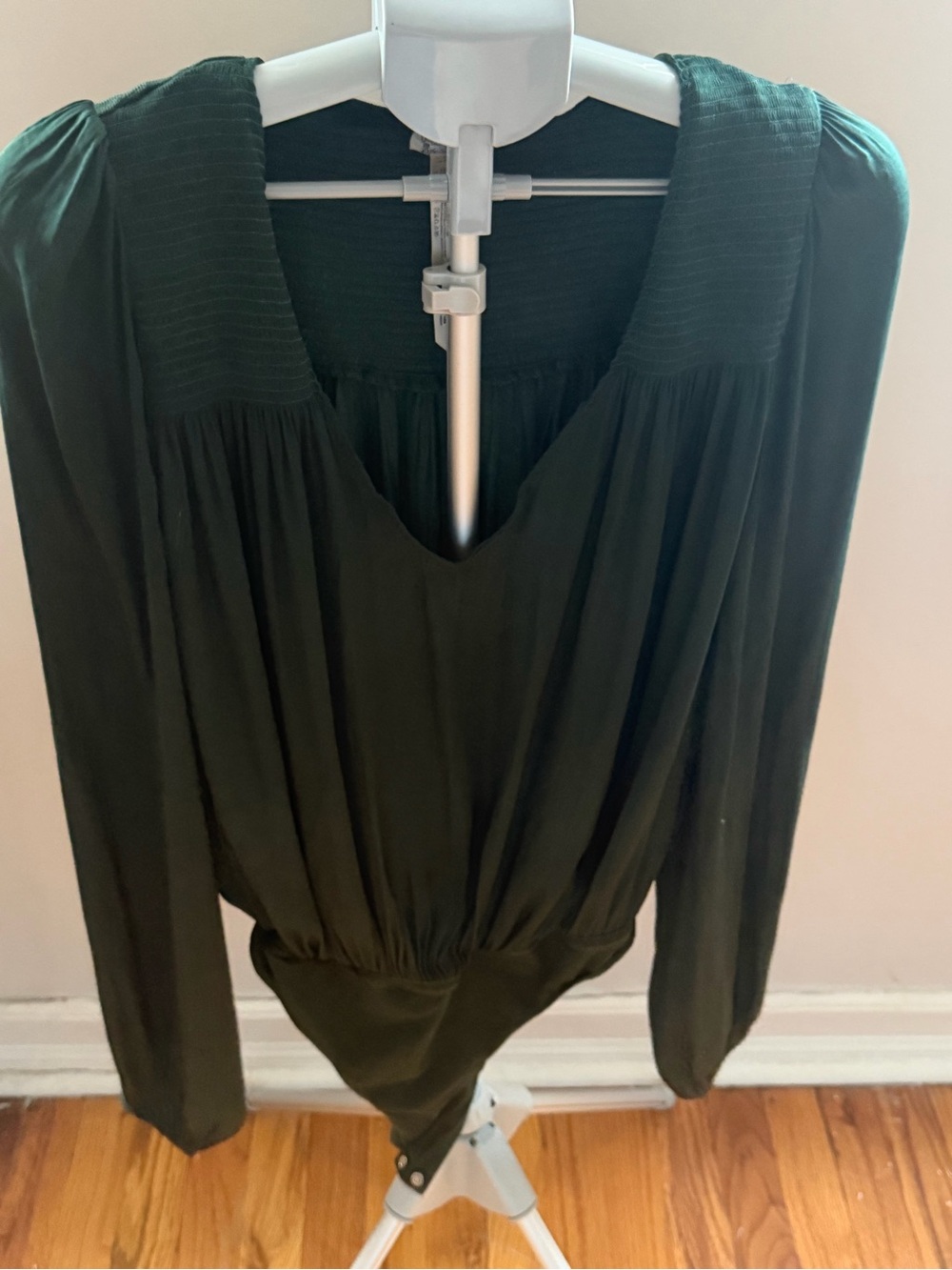 Free People Green Textured Bodysuit Size M Like New - Picture 8 of 12